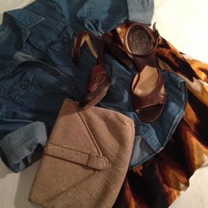 Tribal Print Full A-line Skirt