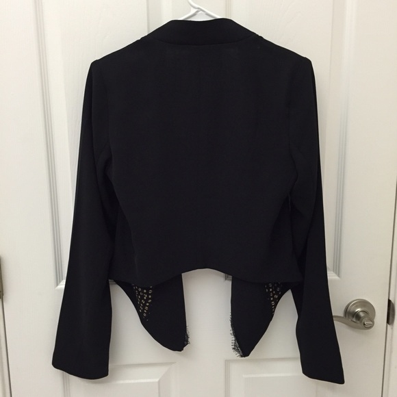 Anthropologie Dimmet Drape Topper Jacket Black - Picture 3 of 4