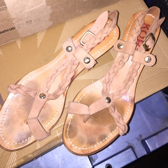 Michael Kors  tan wedges