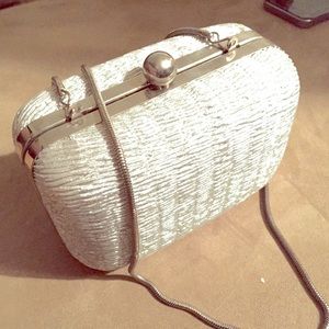 Antique vintage silver clutch