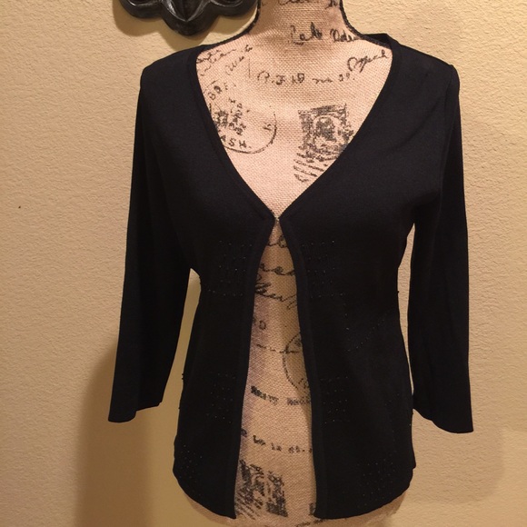 Embellished Sleek Comfy Black Finity Cardigan