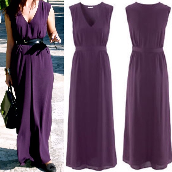 H&M Deep Purple Maxi Dress