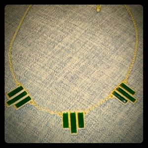 Dark green art-deco style necklace