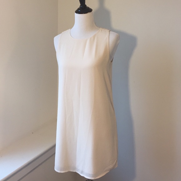 Cream shirt dress