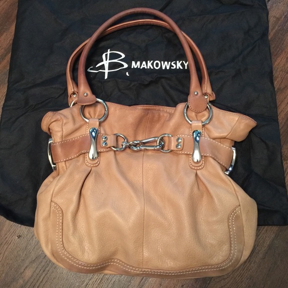 B Makowsky Brown Leather Bag