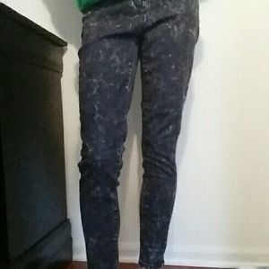 Black Acid Wash Jeans