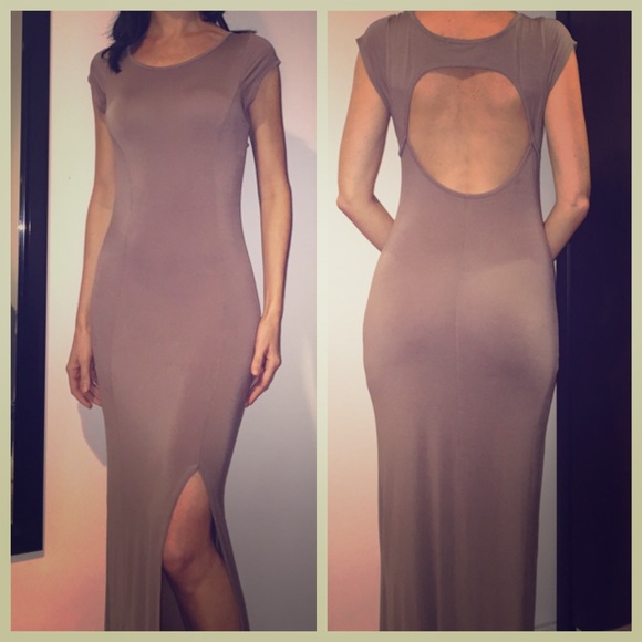 Comfortable, slim fit, beige maxi