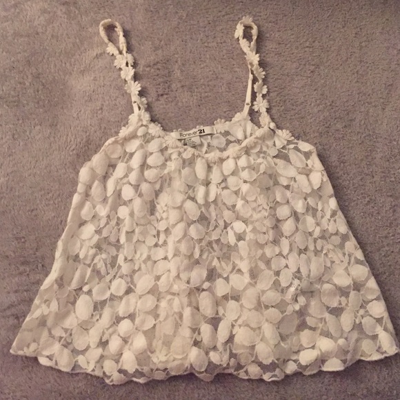See through daisy crop top