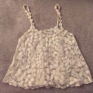 See through daisy crop top