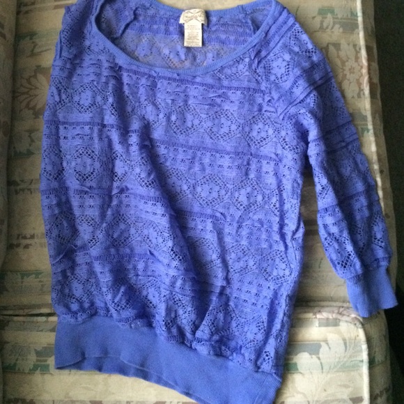 Blue lace shirt