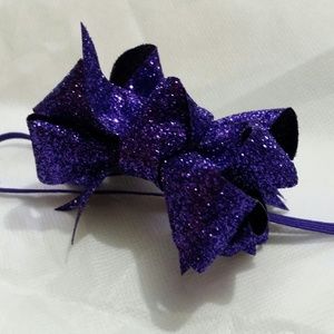 Glitter bow headband