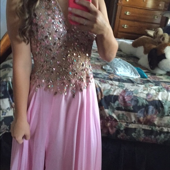 Light Pink, long prom/formal dress - Picture 3 of 4