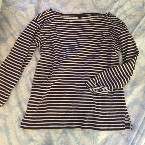 Jcrew striped boatneck tunic