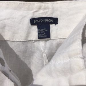 Boston Proper Linen white 6 wide leg perfect!