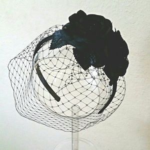 Birdcage fascinator headband