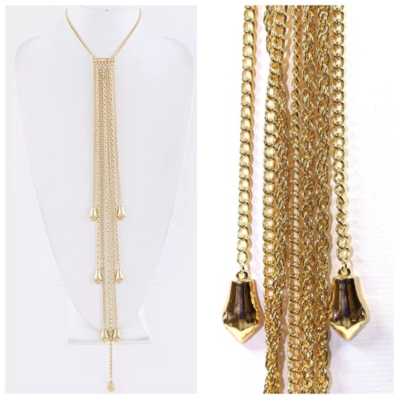 Boutique Jewelry - Snake Head Fringe Necklace