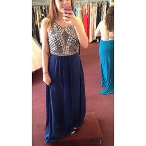 BEAUTIFUL NAVY PROM DRESSS