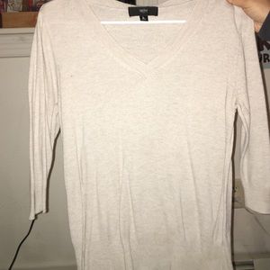 Tan 3/4 length sleeve shirt
