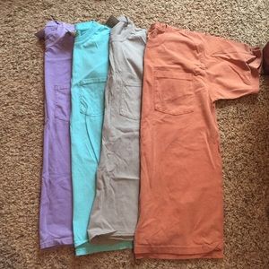 Bundle of Four Comfort Colors Pocket Ts