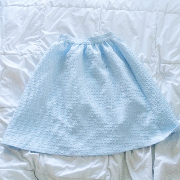 Baby Blue Midi Topshop Skirt