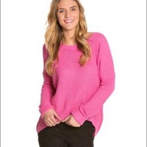 Minkpink pink waffle sweater
