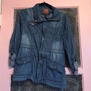 Denim zip/button up jacket