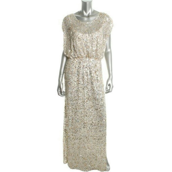 JS COLLECTIONS Ivory Embellished Formal Dress - Picture 1 of 4