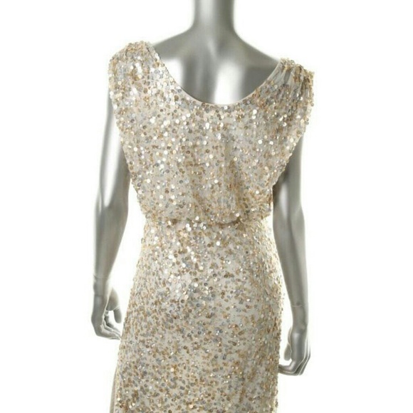 JS COLLECTIONS Ivory Embellished Formal Dress - Picture 2 of 4