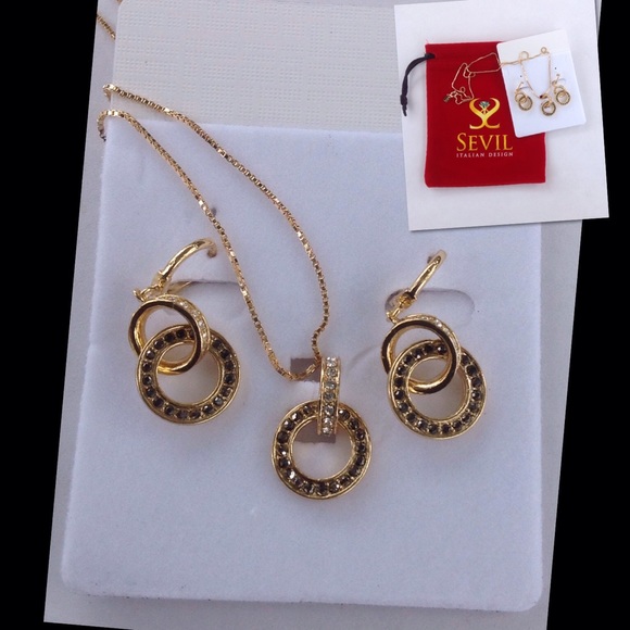 Marcasite Crystal Double Ring Set - Picture 1 of 4