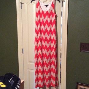 Chevron print long dress