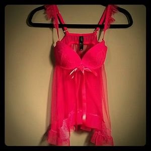 VALETINES VS Hot Pink Ruffle Lingerie