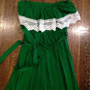 Green "ya" maxi dress size small. Great condition