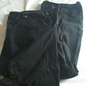 Black convertible cargo pants