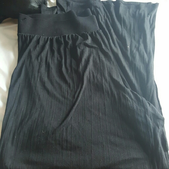 Black wide leg pants