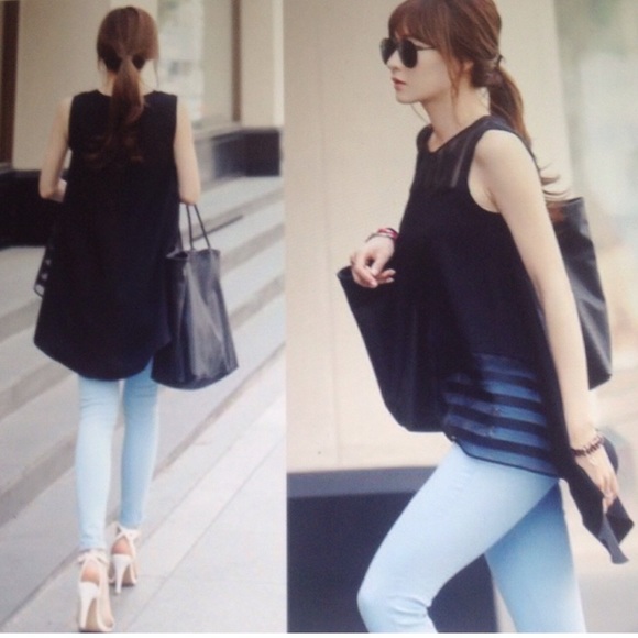 Black Sheer Blouse - Picture 2 of 5
