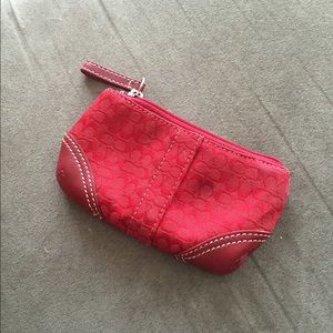 Red Coach Coin Purse