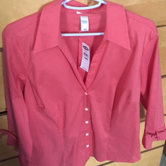 Old Navy new Salmon colored button  down blouse