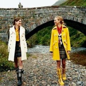 J Crew Vintage Plaid Tartan Rain Boots with Bows