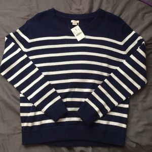 J crew striped sweater