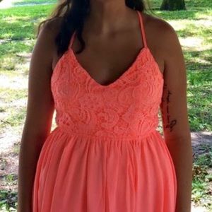 Hot pink maxi dress!