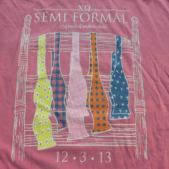 CHI OMEGA LONG SLEEVE southern COMFORT COLORS TEE