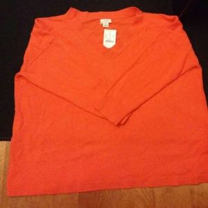 Orange crop sweater