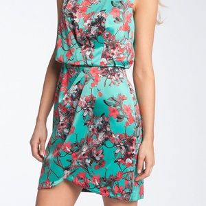 Jessica Simpson Button Sleeve Satin Dress Size 10