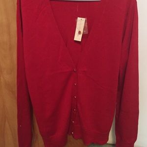 New York & Co Bright Red Carrdigian