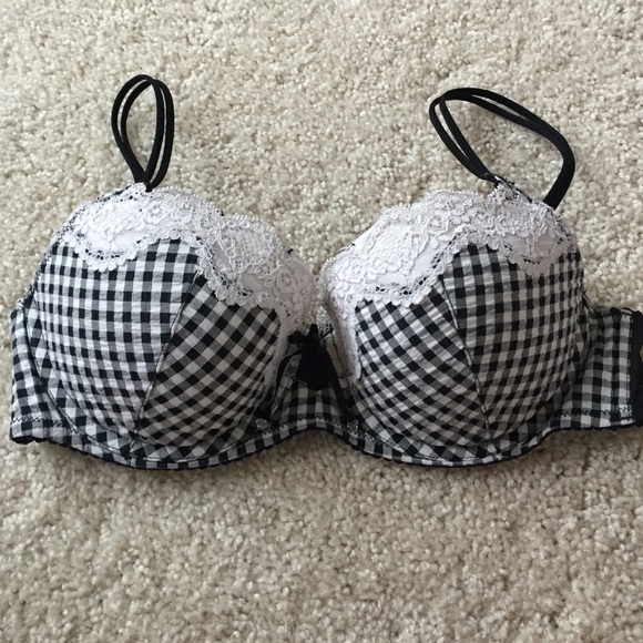 VS Very Sexy Balconet bra 34C gingham and lace