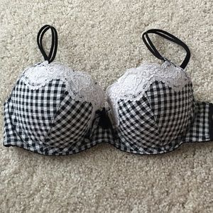 VS Very Sexy Balconet bra 34C gingham and lace