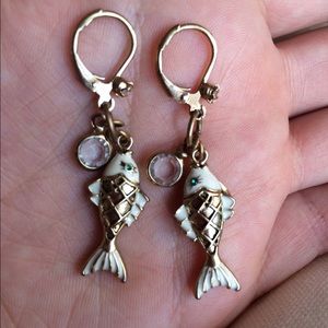 Betsy Johnson "fishy" dangly earrings