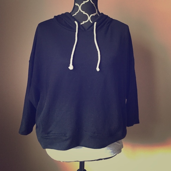 Mossimo Supply Co. Tops - Black Oversized Dolman Sleeve Hoodie