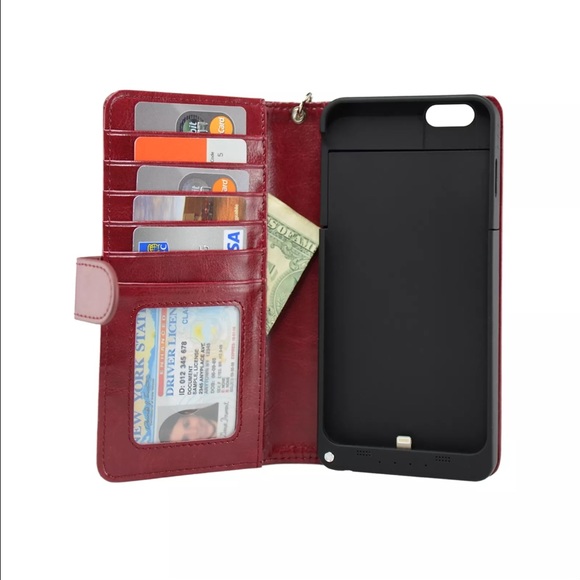 iPhone 6/6s plus charging wallet case