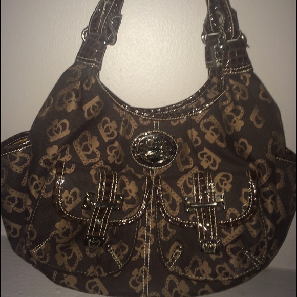 Kathy Van Zeeland Brown Crown Bag - Picture 1 of 1